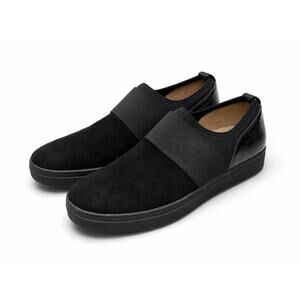 NATURALIZER Cassey Black Slip On Sneakers Suede Comfort Platform Shoes | Size 10